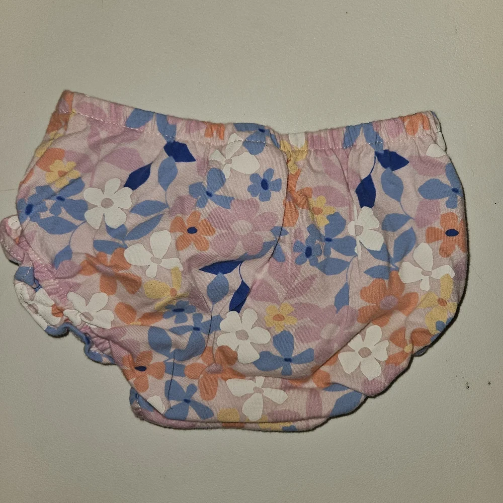 Carter's Floral Diaper Cover Set with Pink and Blue Infants Sz 6m